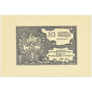Polski Skarb Wojskowy, 10 zlotých = 1 rubľ 50 kopejok 1916 s hárkom