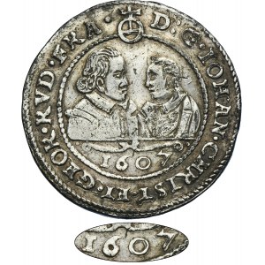 Silesia, Duchy of Liegnitz-Brieg-Wohlau, Johann Christian and Georg Rudolph, 1/2 Thaler Reichenstein 1607 - EXTREMELY RARE