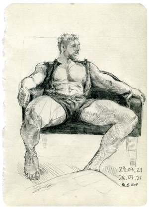 Maciej Kosteczka (ur. 1988), Postać na fotelu, 2021