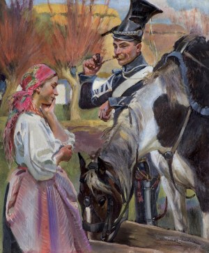 Wojciech Kossak, ŻOŁNIERSKA IDYLLA, 1911