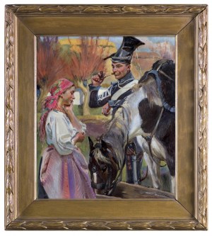 Wojciech Kossak, ŻOŁNIERSKA IDYLLA, 1911