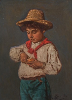 Arturo Petrocelli (1856-1926), Chłopiec obierający pomarańczę