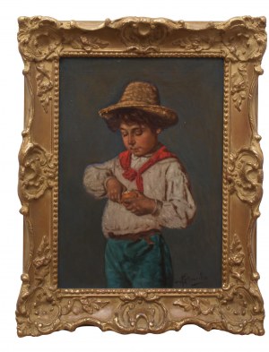 Arturo Petrocelli (1856-1926), Chłopiec obierający pomarańczę