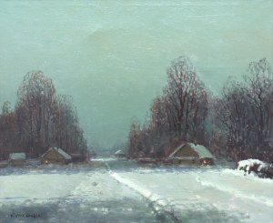 Wiktor Korecki (1890 Kamieniec Podolski - 1980 Milanówek k. Warszawy), Pejzaż zimowy