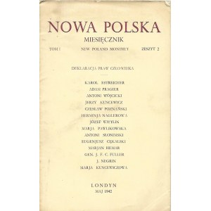 NOWA POLSKA MIESIĘCZNIK Tom I Zeszyt 2 DEKLARACJA PRAW CZŁOWIEKA Londyn 1942