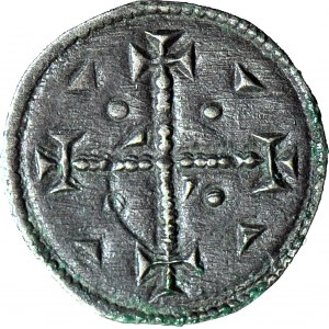 Węgry, Geza II 1141-1162, Denar, menniczy