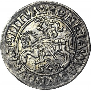 Zygmunt II August, Półgrosz 1547, Wilno, LI/LITVA, menniczy