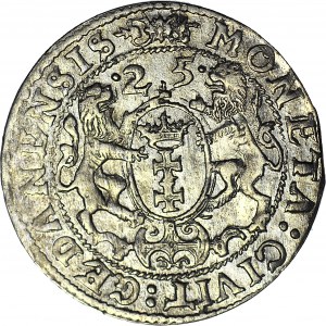 Zygmunt III Waza, Ort 1625, Gdańsk, RP, piękny