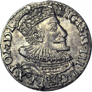 Zygmunt III Waza, Trojak 1593, Malbork, piękny