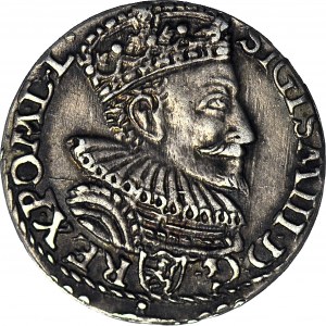 R-, Zygmunt III Waza, Trojak 1594, Malbork, otwarty pierścień