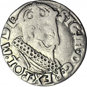 RR-, Zygmunt III Waza, Trojak 1621, Kraków, REGG przebite na REGN