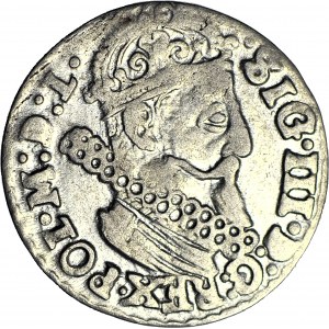 RRR-, Zygmunt III Waza, Trojak 1623, Kraków, ROEGN zamiast REGN