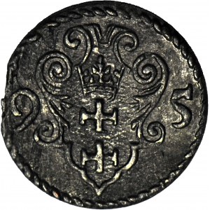 R-, Zygmunt III Waza, Denar 1595 Gdańsk, R2