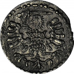 R-, Zygmunt III Waza, Denar 1595 Gdańsk, R2