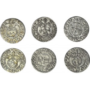 6 szt. zestaw, Zygmunt III Waza, Półtoraki 1620-1625, ładne