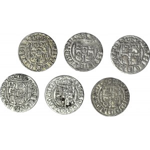 6 szt. zestaw, Zygmunt III Waza, Półtoraki 1621-1626, ładne