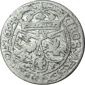 RR-, Jan II Kazimierz, Szóstak 1664, Kraków, błędny nominał IV