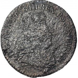 RRR-, August III Sas, Trojak (1/2 Sechspfennig) 1753, Leipzig, R4, REPLACE