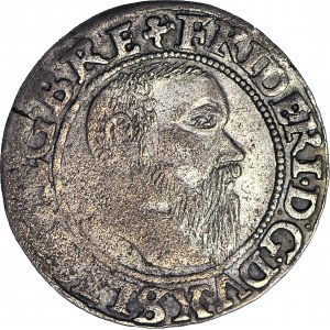 RRR-, Śląsk, Fryderyk II, Grosz 1544, BRZEG, B.RZADKI