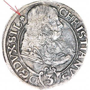 R-, Silesia, Chrystian Wallachian, 3 krajcary 1670, BRZEG, CONICTS!