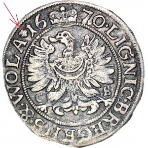 R-, Śląsk, Chrystian Wołowski, 3 krajcary 1670, BRZEG, KONICZYNKI!