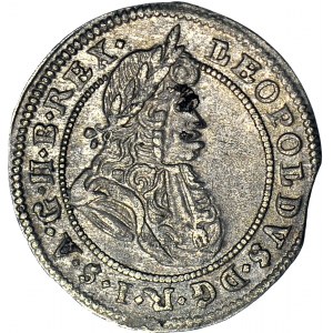 R-, Śląsk, Leopold I, 1 krajcary 1699 FN, Opole, odmiana SZPONY W LINNI, b. rzadka