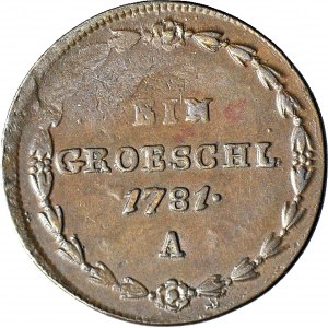 RR-, Śląsk - Zabór Austriacki, Józef II, Greszel 1781, Wiedeń, R4, SKOŚNA DATA
