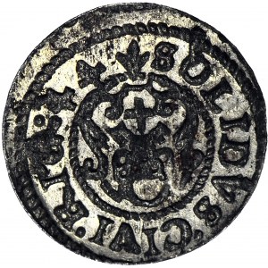 Krystyna Waza, okupacja szwedzka, Szeląg 1644, Ryga, rzadszy rocznik, menniczy