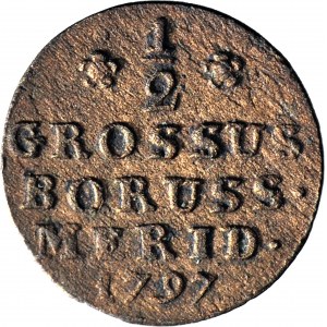 Partition, South Prussia, 1/2 penny 1797 B, Wroclaw.