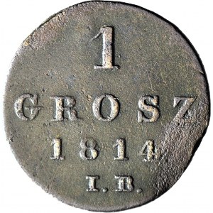 Herzogtum Warschau, 1 Grosz 1814 IB