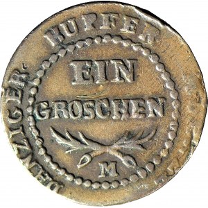 Freie Stadt Danzig 1808-1812, Pfennig 1809, schmales Datum