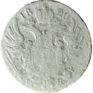 R-, Królestwo Polskie, 10 groszy 1820 I.B., b. rzadki, Berezowski 10 zł