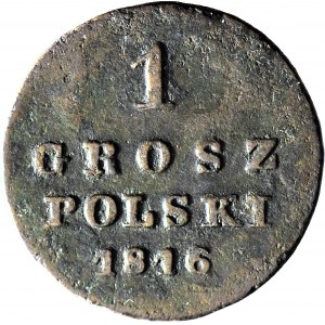 Królestwo Polskie, 1 grosz 1816, ładne detale