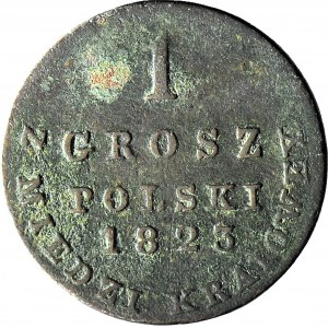 Królestwo Polskie, 1 grosz polski 1823 Z MIEDZI KRAIOWEY