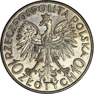 10 złotych 1932, Głowa, Londyn, mennicza