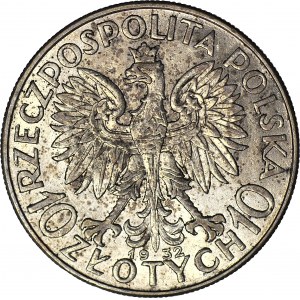 10 złotych 1932, Głowa, Londyn, mennicza