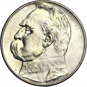 10 złotych 1934, Piłsudski, orzeł URZĘDOWY, rzadki, piękny