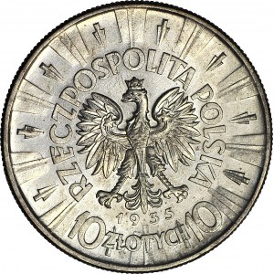 10 złotych 1935, Piłsudski, menniczy