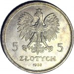 5 złotych 1930, Sztandar, piękny, menniczy