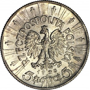 5 złotych 1938, Piłsudski, menniczy