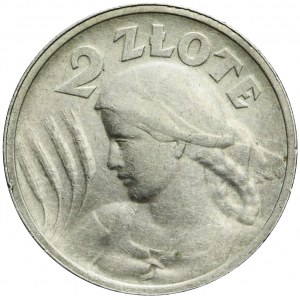 2 złote 1924, Żniwiarka, róg i pochodnia (Paryż)