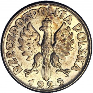 2 złote 1925, Żniwiarka, bez kropki, Filadelfia, mennicza
