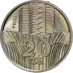 20 złotych 1973 PRÓBA, MN, Wieżowiec i kłosy, menniczy