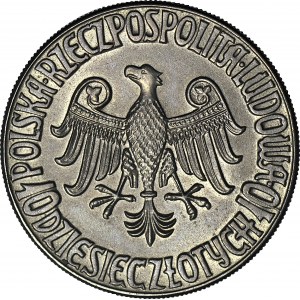 10 złotych 1964 Kazimierz Wielki, PRÓBA, wklęsły napis PRÓBA