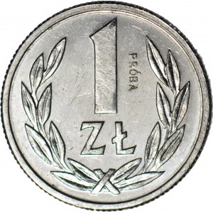RRR-, 1 złoty 1989, Próba TECHNOLOGICZNA ALUMINIUM, nakł 18 szt.