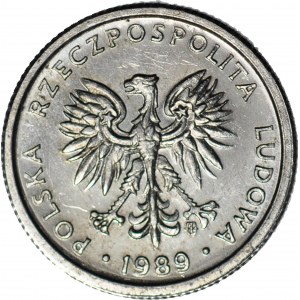 RRR-, 1 złoty 1989, Próba TECHNOLOGICZNA ALUMINIUM, nakł 18 szt.
