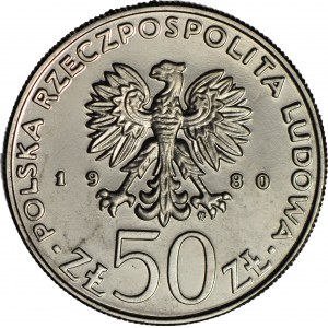 50 złotych 1980, PRÓBA nikiel, Chrobry - typ nie wprowadzony