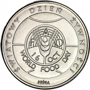 50 złotych 1981, PRÓBA nikiel, Światowy Dzień Żywności - FAO