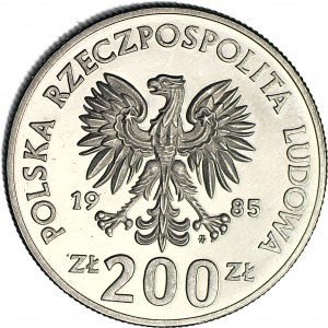 200 złotych 1985, PRÓBA, nikiel, MŚ w Piłce Nożnej Meksyk 1986
