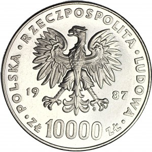 10000 złotych 1987, PRÓBA, nikiel, Jan Paweł II